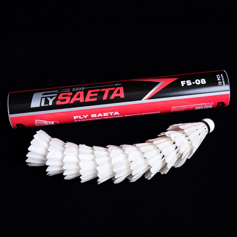 Wholesale original advanced shuttlecock badminton fly no.08 with cheaper price and durable feather speed 77/78