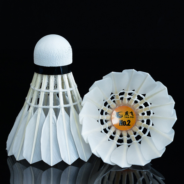 Wholesale customized high quality training competition level duck feather badminton shuttlecock