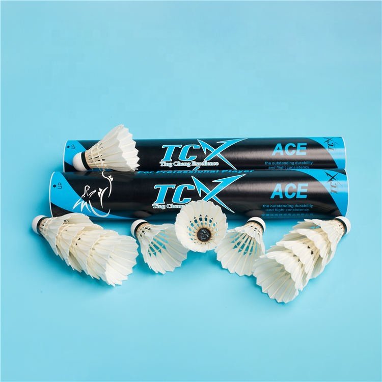 BWF Standard TCX ACE consistency goose feather tournament badminton shuttlecocks