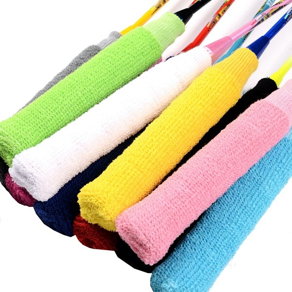 Badminton Racket Soft Towel Grip Tennis Racket Sweat Band Fishing Rod Handle Cover Sweat-absorbing Non-slip Washable Grips