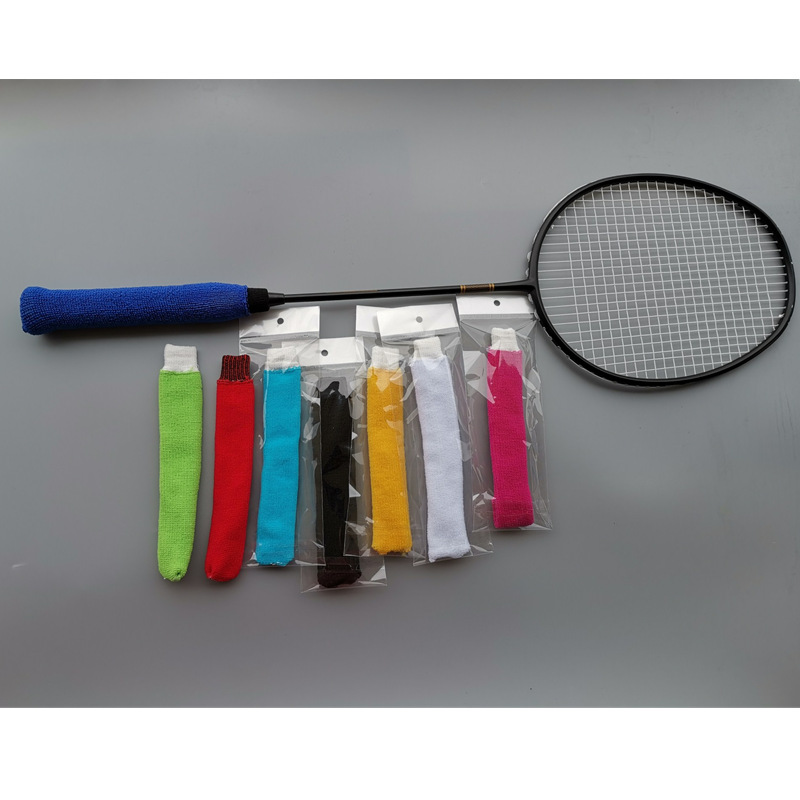 Badminton Racket Soft Towel Grip Tennis Racket Sweat Band Fishing Rod Handle Cover Sweat-absorbing Non-slip Washable Grips