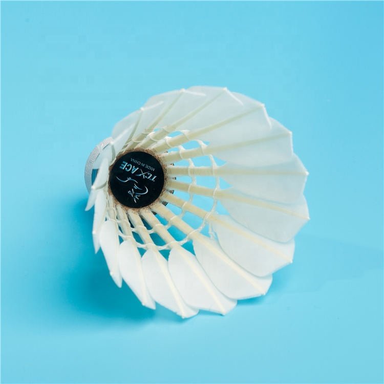 TCX BRAND TCX-ACE Extremely Durable Goose Feather 3 Layer Cork Badminton Shuttlecock for Professional Players Competition