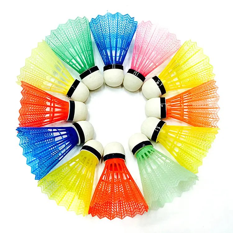 Top Quality 12pcs/set Shuttlecock Portable Plastic Training Badminton Ball