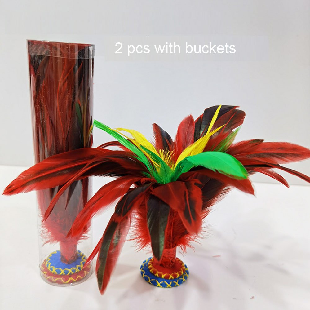 Foot Games Handmade Feather Chinese Jianzi Kick Shuttlecocks, Beach Sports and Fitness Wholesales in Buckets
