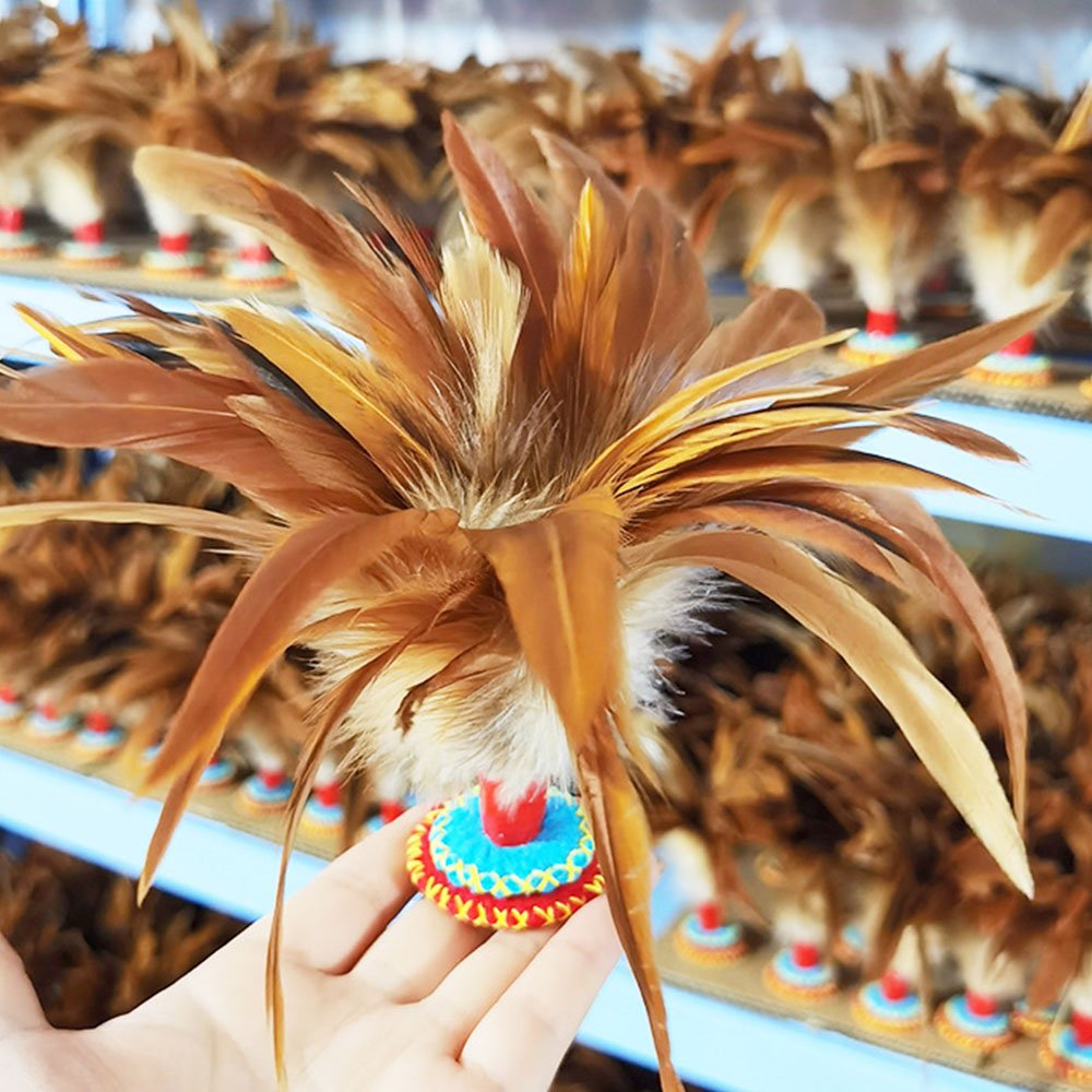 Foot Games Handmade Feather Chinese Jianzi Kick Shuttlecocks, Beach Sports and Fitness Wholesales in Buckets