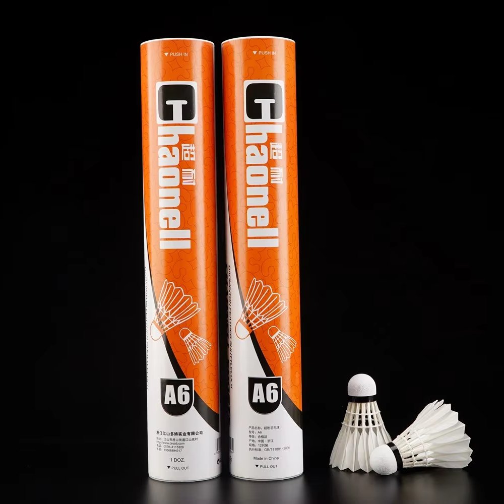 Wholesale brand high quality reasonable price duck shuttlecock badminton Chaonell A6