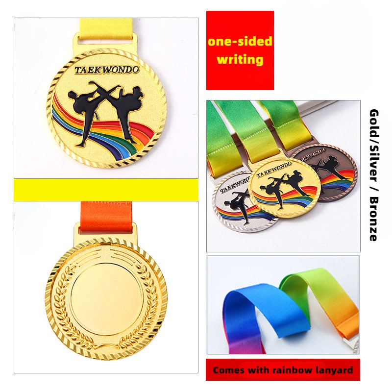 Metal Running Campus Football Basketball Game Award Gold Silver And Bronze Commemorative Medal Production Custom Sport Medals