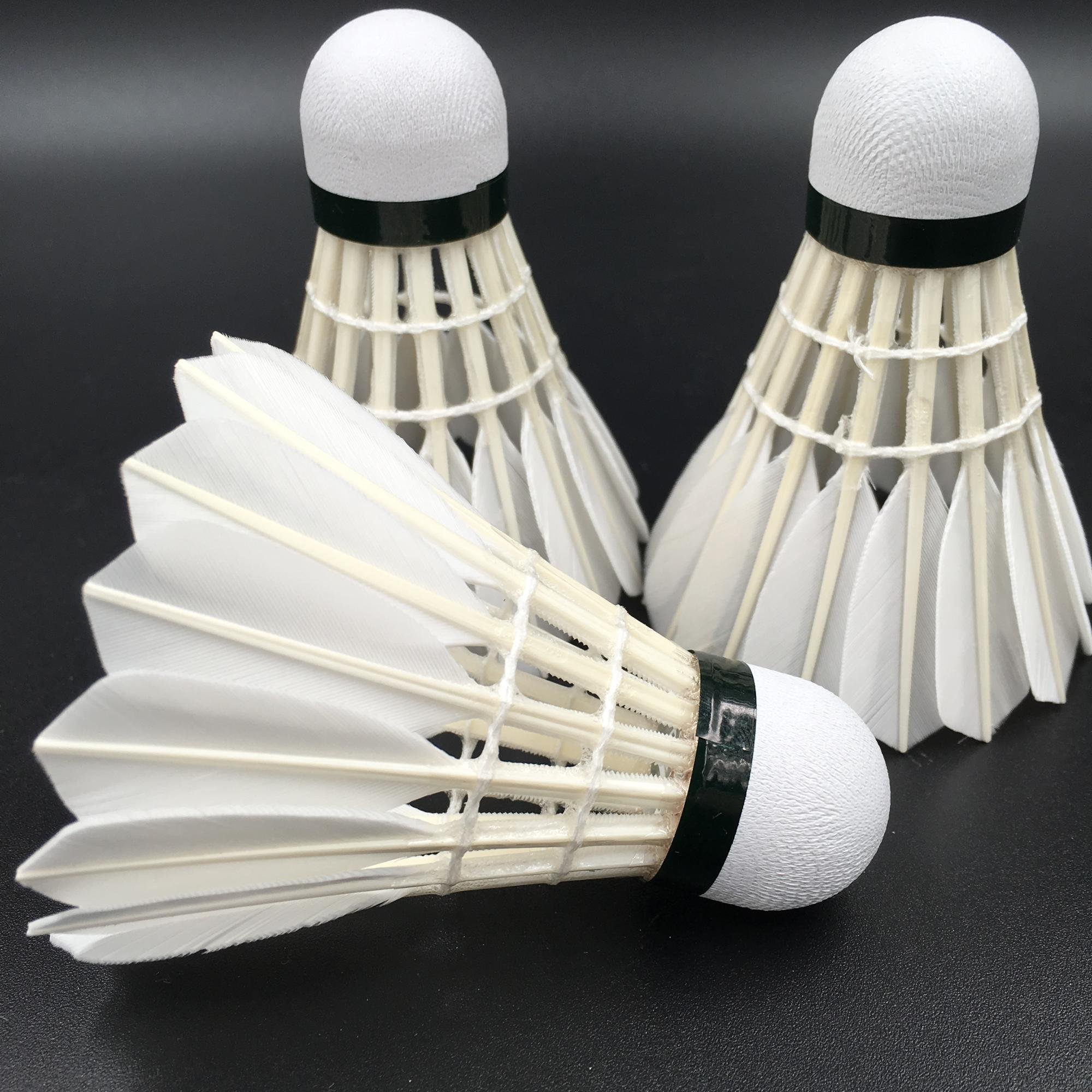 Good quality goose half feather shuttlecock quality same as victor durable training badminton