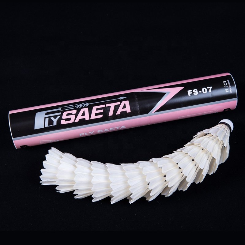 Factory Supply Badminton Shuttlecock 12pcs LOKI White OEM Customized Ball Sea Head Feather Logo Packing Duck Cork Pcs Color JIA