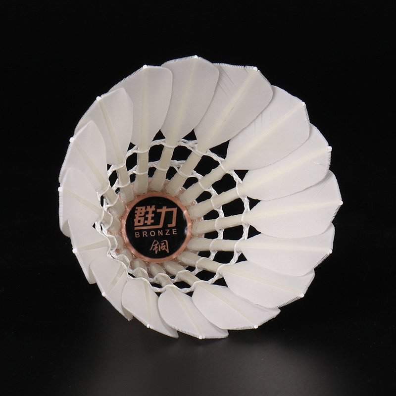 Wholesale KUNLI Bronze Shuttle Cock Goose Feather Badminton Shuttlecock For Professionals