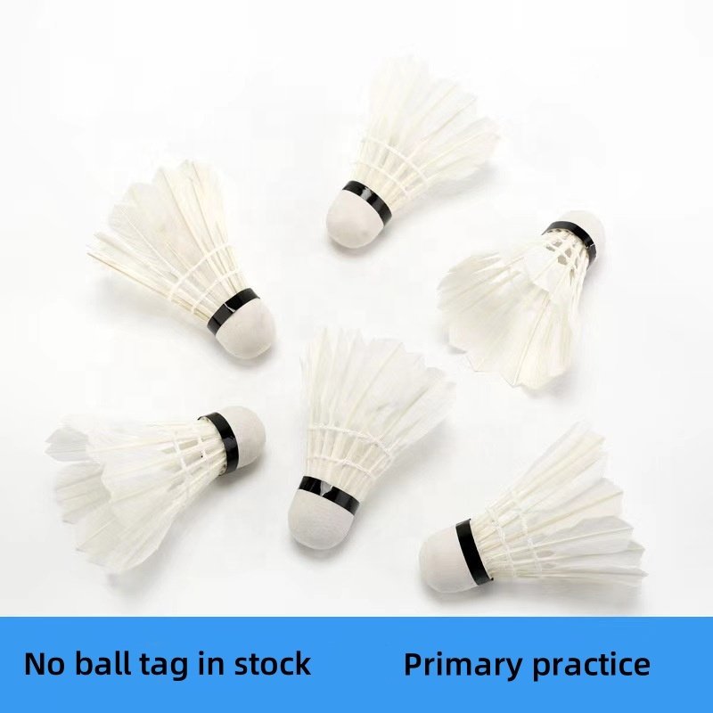 Hot Selling Goose Feather Badminton Shuttlecock 12pcs Top Badminton for Flying and Tying Washed Pattern