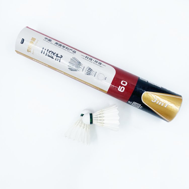 Dmantis 3-in-1 Professional High-Class Badminton Shuttlecocks Made with Fiber Cork and Duck Feathers for Stadium Use