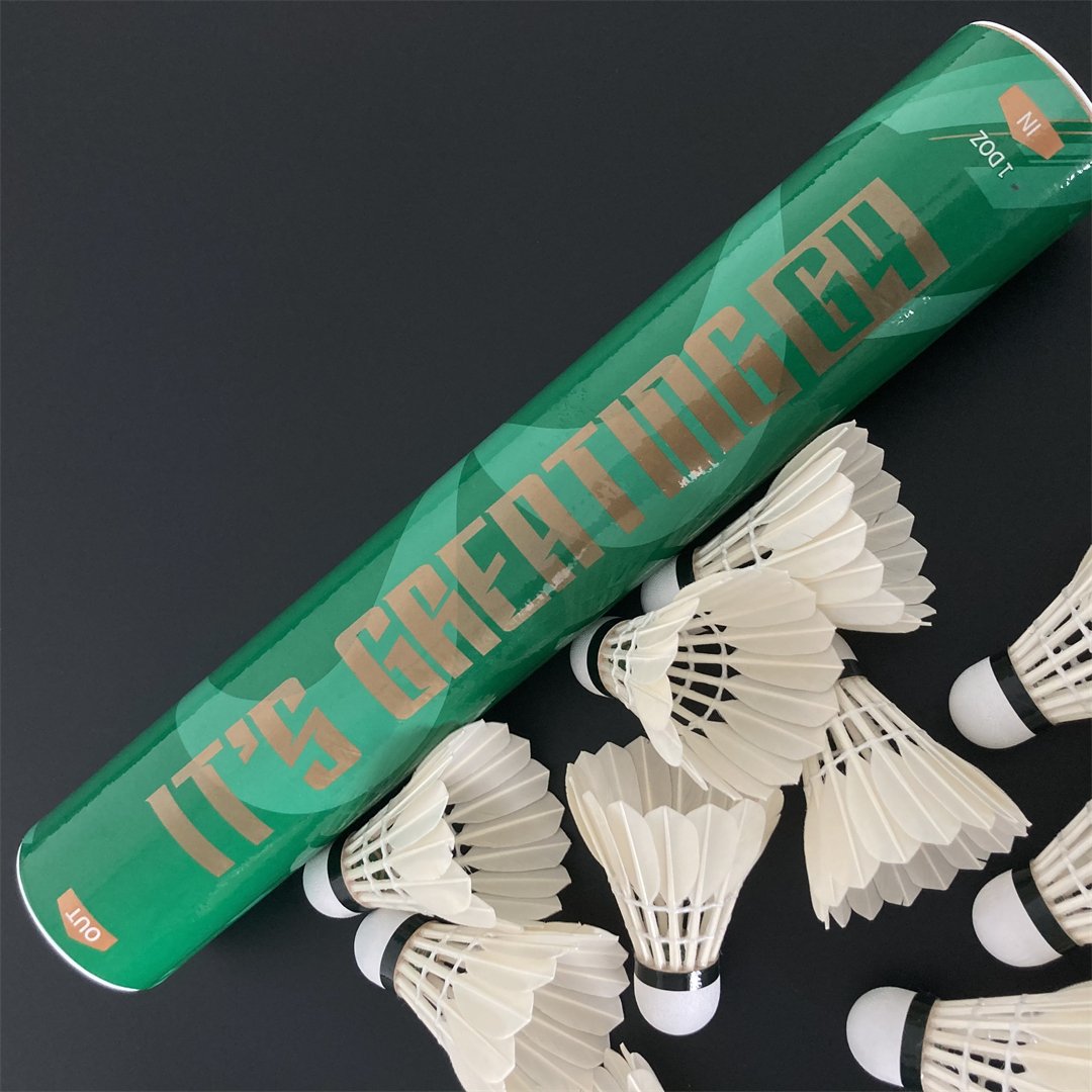 Nature Cork Sport Balls Professional Grade Badminton Wrist Ball and Goose Feather Shuttlecocks