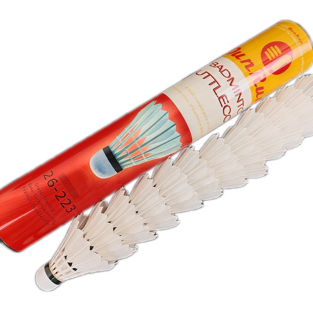 DuRun Best Sale Durable Official Standard Size Goose Feather Training Badminton Shuttlecock