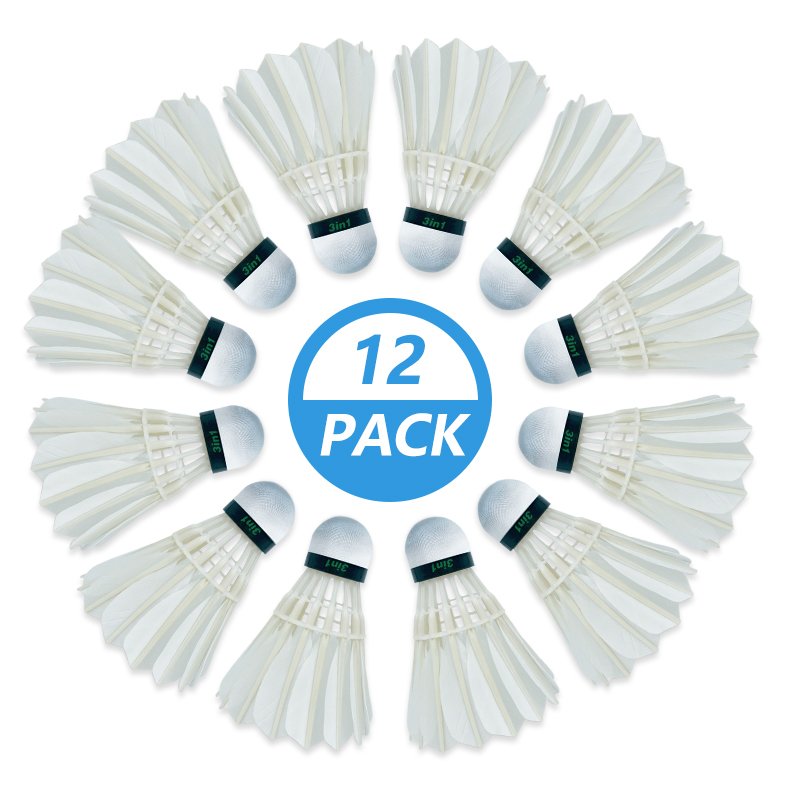 Goose Feather D45 Badminton Shuttlecocks 3in1 Shuttlecock Good Quality High Durability and Stability