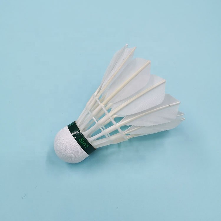 Cheap Hybrid Shuttlecock Short Natural Feather 3in1 Shuttlecock with Nylon Feather Stand Durable Shuttlecock for Badminton