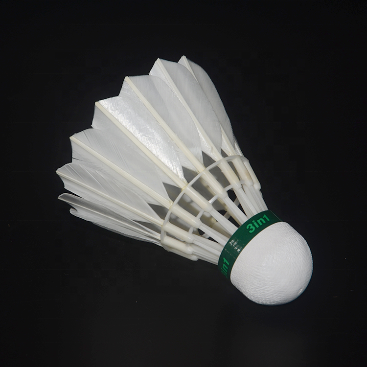 Stable and Durable Duck Feather Badminton Shuttlecock China Manufacture Supplier Hybrid 3in1 Shuttlecock for Competitions