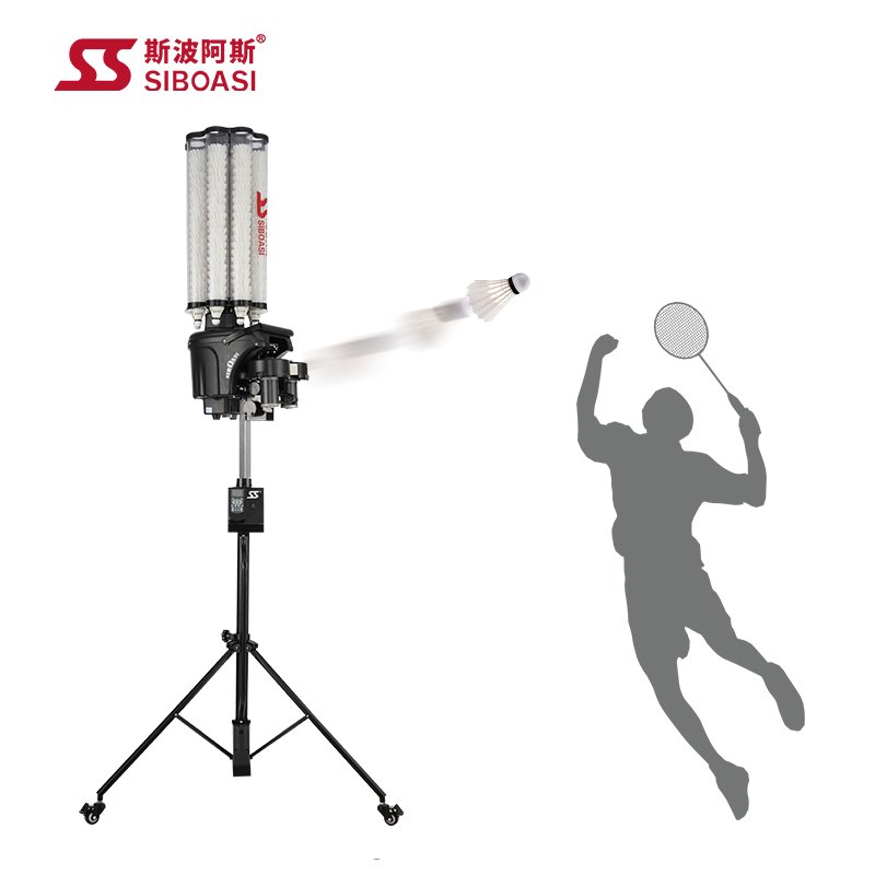 SIBOASI automatic badminton shuttlecock machine badminton single training tools device