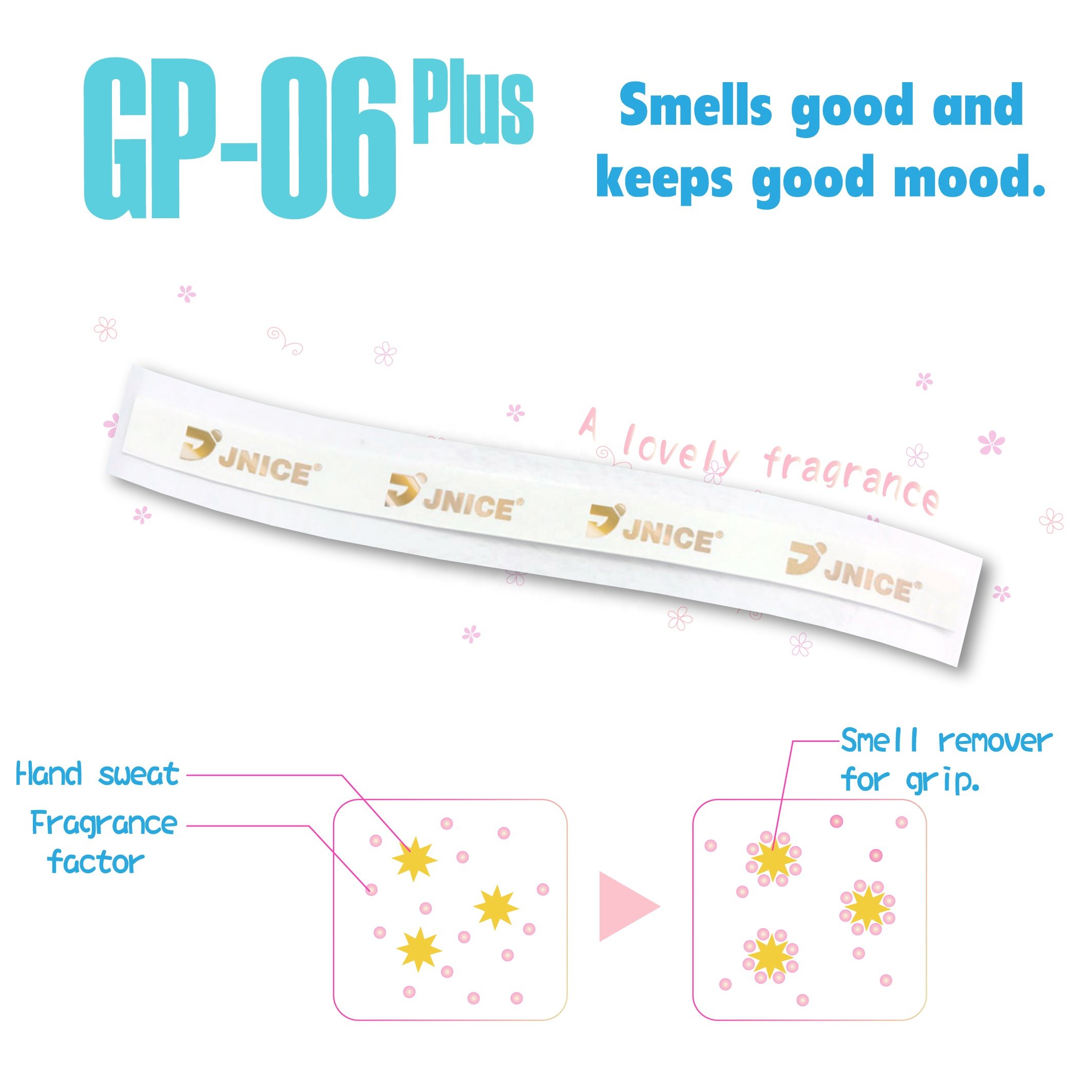 JNICE GP-06 Plus 0.6mm Thickness Tacky Feel Overgrip for badminton/tennis racket