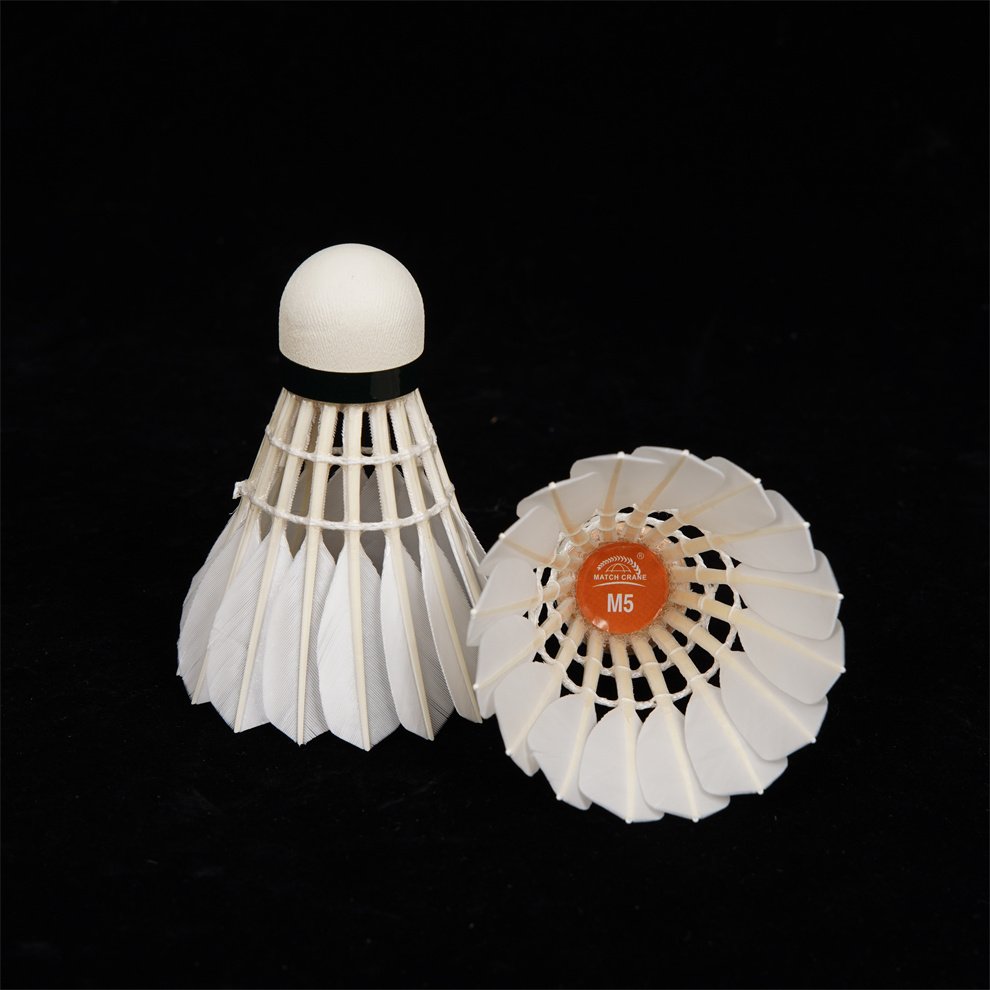 Match Crane Brand M5 White Duck Feathers Badminton Shuttlecock Most Durable Shuttles