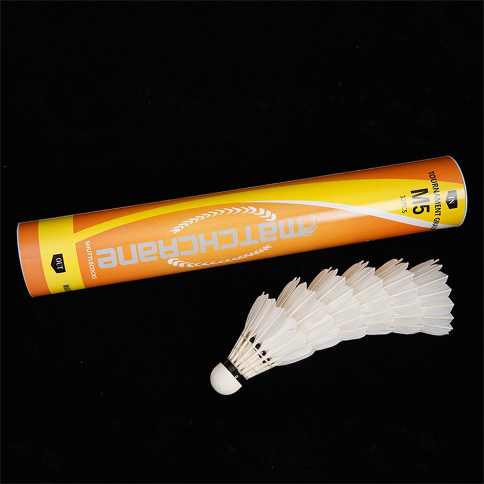 Match Crane Brand M5 White Duck Feathers Badminton Shuttlecock Most Durable Shuttles