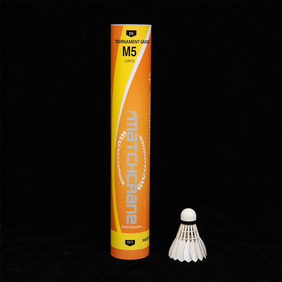 Match Crane Brand M5 White Duck Feathers Badminton Shuttlecock Most Durable Shuttles