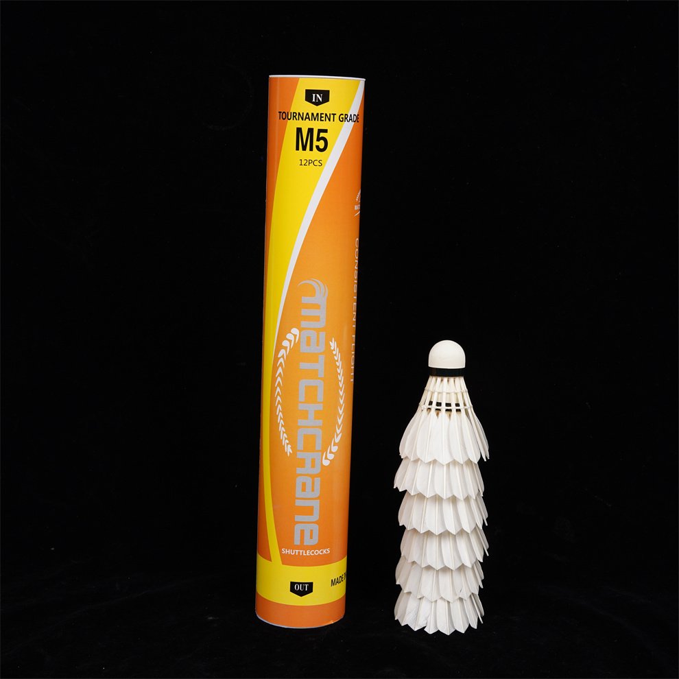 Match Crane Brand M5 White Duck Feathers Badminton Shuttlecock Most Durable Shuttles