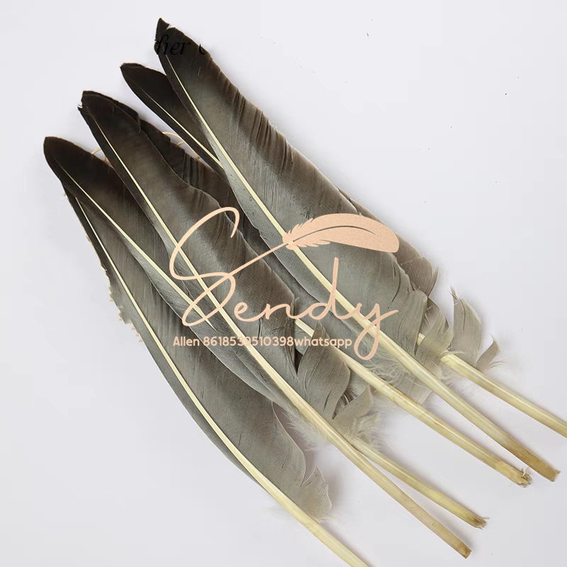 10-12" Goose Pointers Natural Grey Goose Feathers Wholesale Craft Feathers For DIY Decorations Making Badminton Shuttlecock