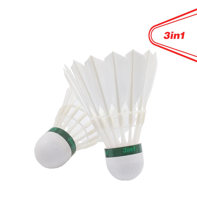 D40 Wholesale Durable Duck Feather Badminton Shuttlecock 3in1 shuttlecock Customization Logo Brand