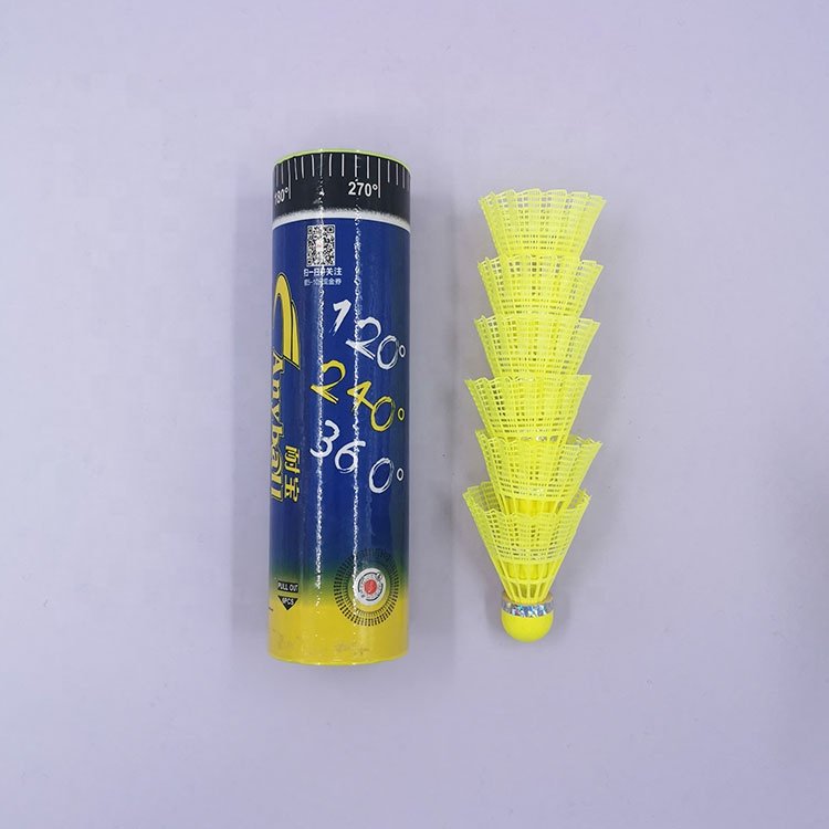 Hot Selling Training Light Balls Cheap Cork Badminton Nylon Shuttlecock Betminton Machine Produce volant plastique durable badmi