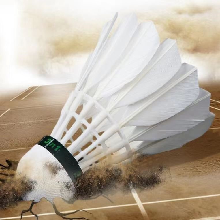 Factory High Quality Durable and Stable 3in1 Badminton Shuttlecock Goose Feather Class 1 Best Seller For Europa League