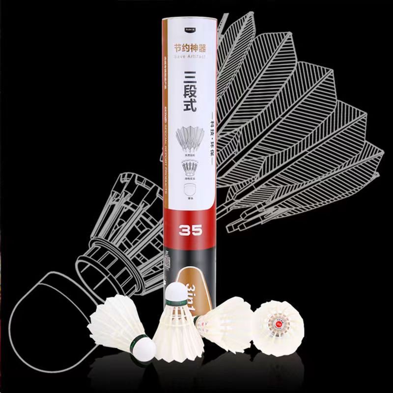 Factory High Quality Durable and Stable 3in1 Badminton Shuttlecock Goose Feather Class 1 Best Seller For Europa League