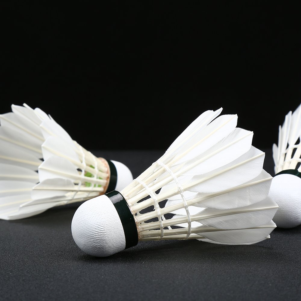 Lingmei GREEN Shuttlecock Factory Direct Selling Competition Badminton Sandwich Head Selected Dongbei Goose Sword Feather 5.0