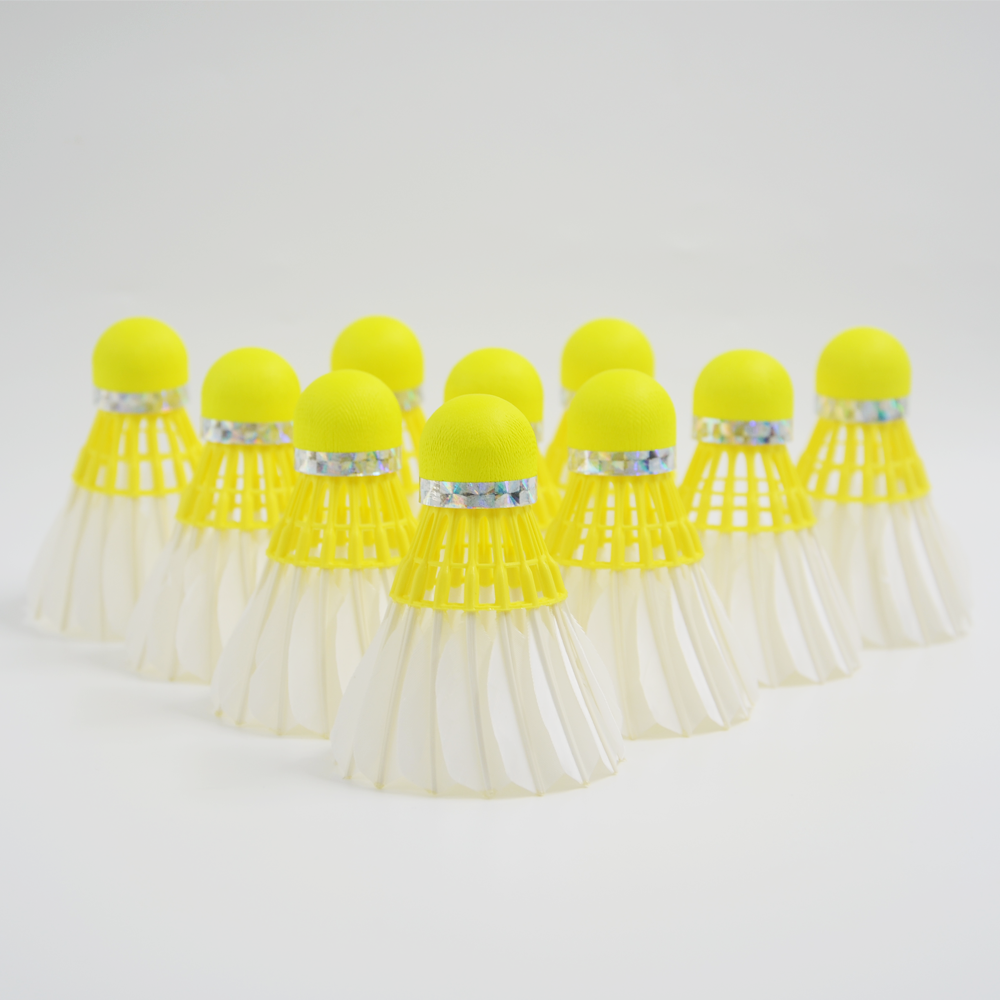 Dmantis D51 Class a Pro Badminton Shuttlecock 3in1 Yellow Fiber Cork with Goose Feather Durable and Eye-catching