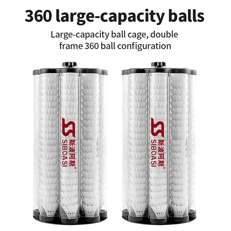 SIBOASI badminton shuttlecock machine for training S8025A With Mini Remote Control Practice Feeding Shooting Serving Machine
