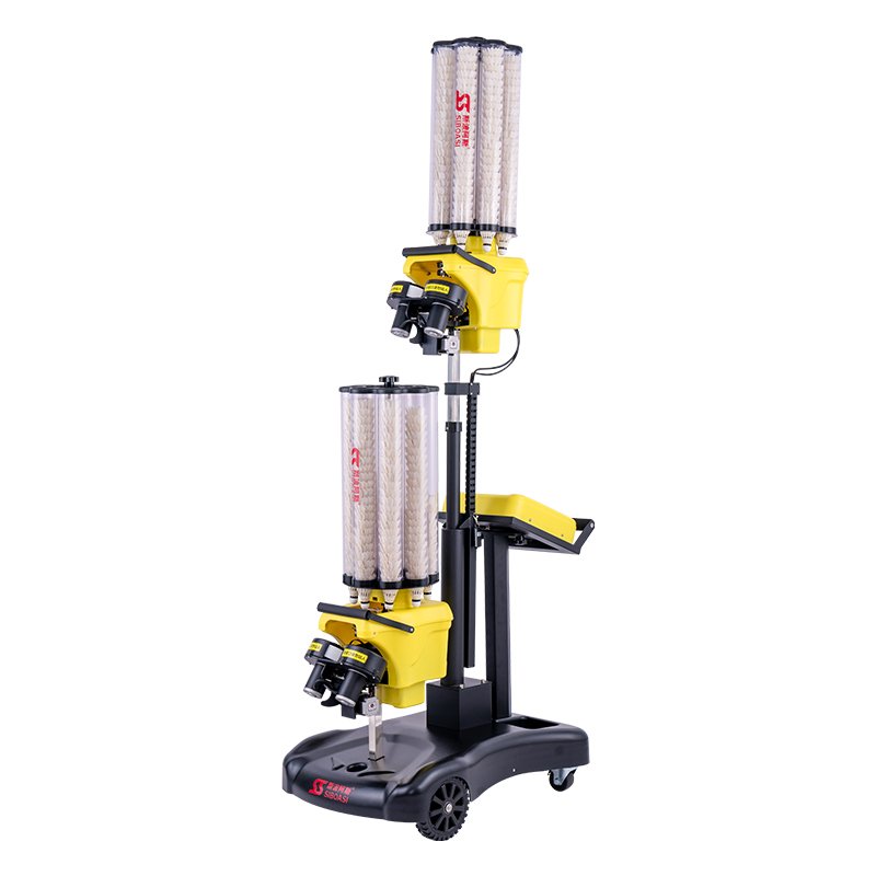 SIBOASI badminton shuttlecock machine for training S8025A With Mini Remote Control Practice Feeding Shooting Serving Machine