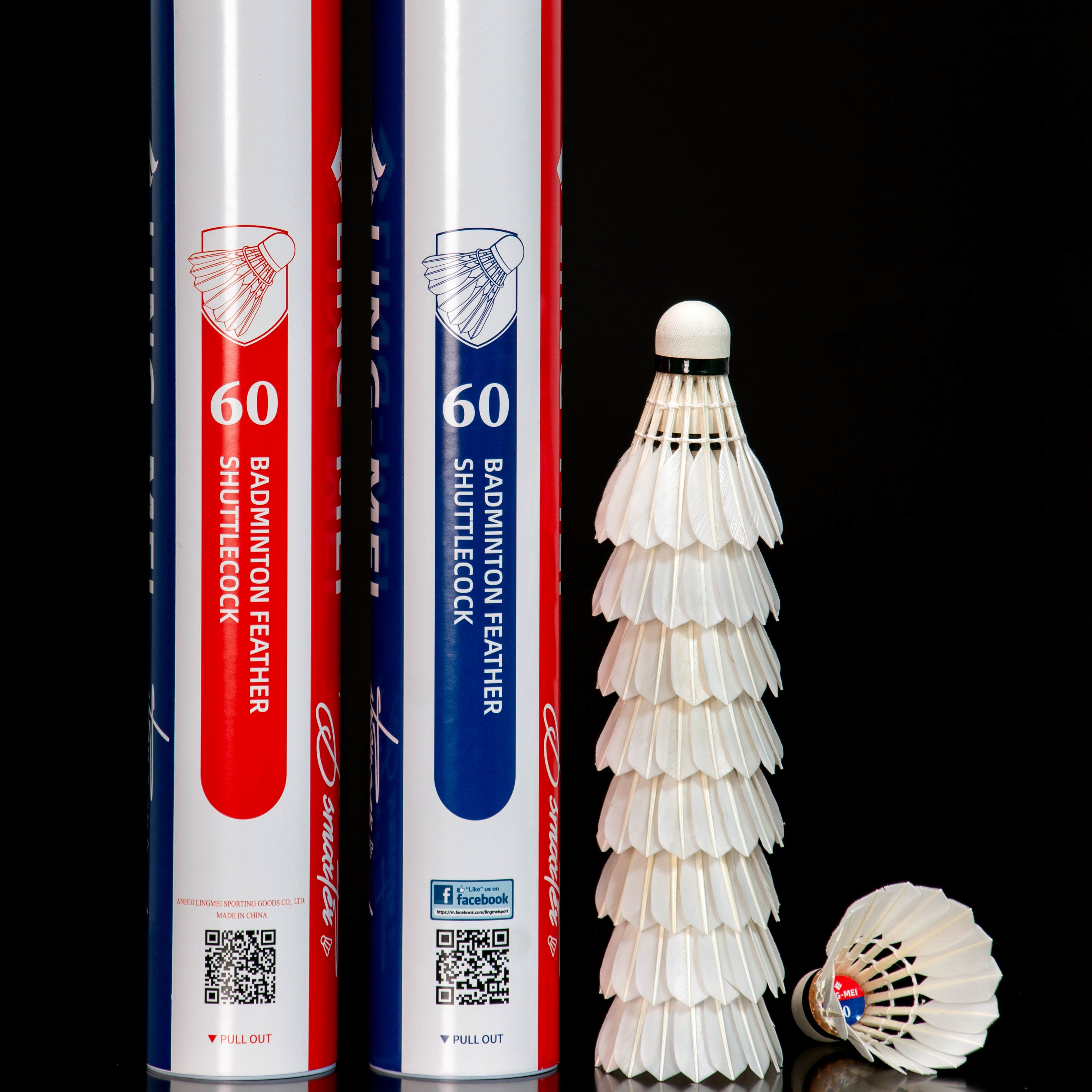 ling mei shuttlecock model 60 most durable goose feather badminton shuttlecock