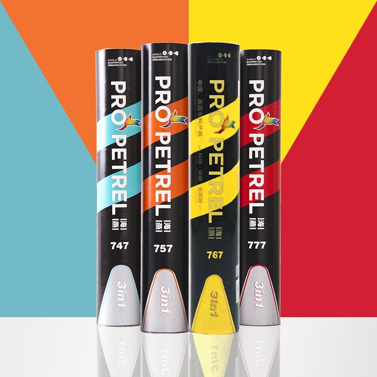 3 In 1 original factory Promotion Design PU cork Class A Goose Feather Badminton Shuttlecock for sports training