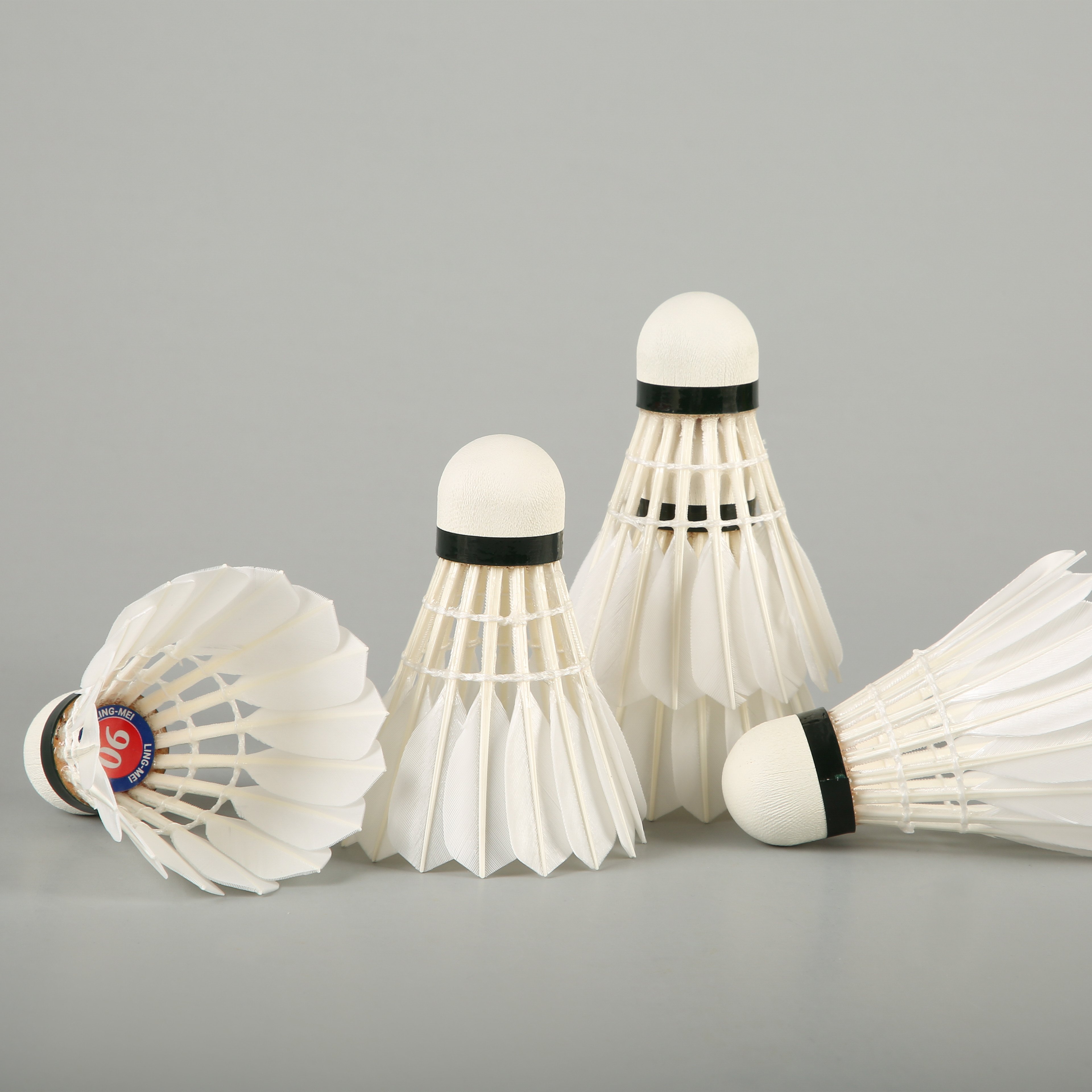 lingmei 90 goose feather badminton shuttlecock for international tournament