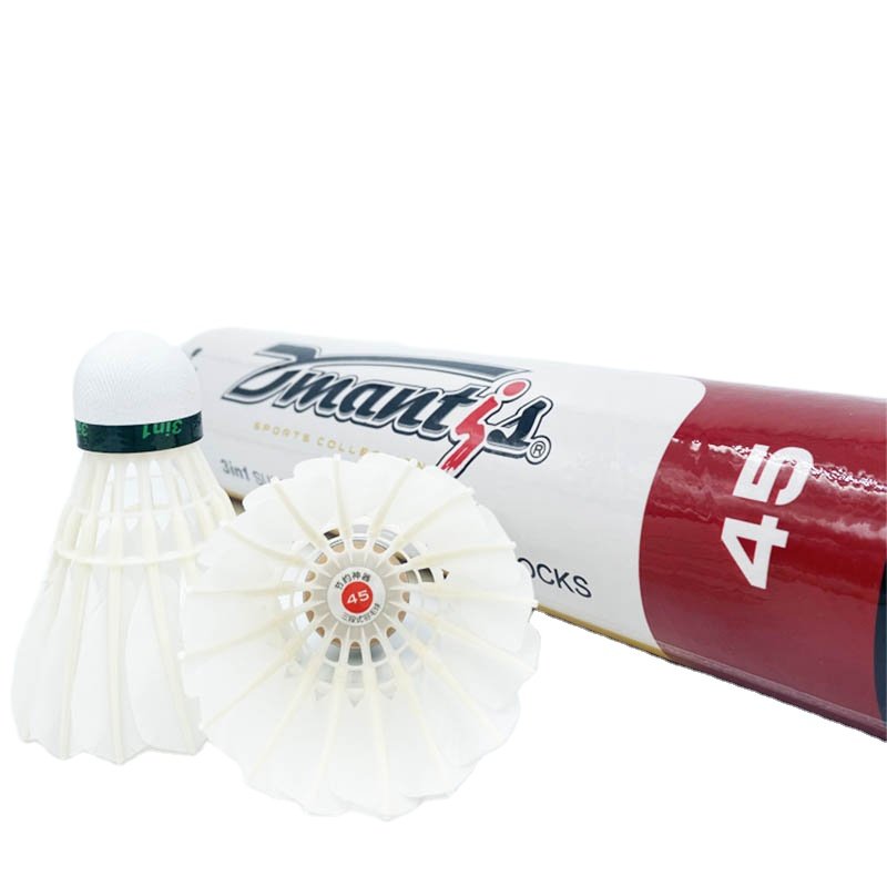Dmantis D45 High Quality Goose Feather 3 in 1 Hybrid Shuttlecock Shuttle Cork Badminton Ball
