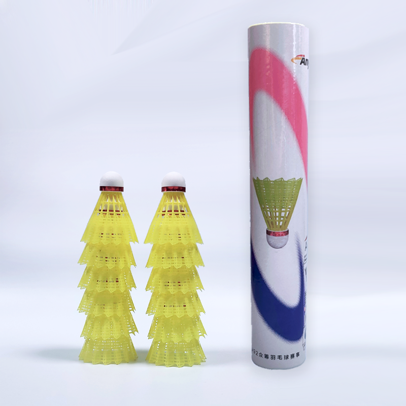 Durable Cheap Nylon Training Shuttlecock Yellow Nylon Leaf Nylon Badminton Shuttlecock Badminton