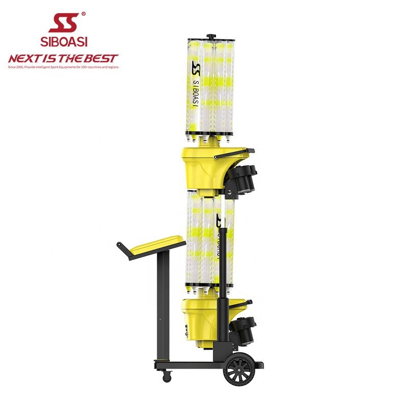 SIBOASI intelligent badminton machine Model 8025 badminton shooting machine with 2 single machines