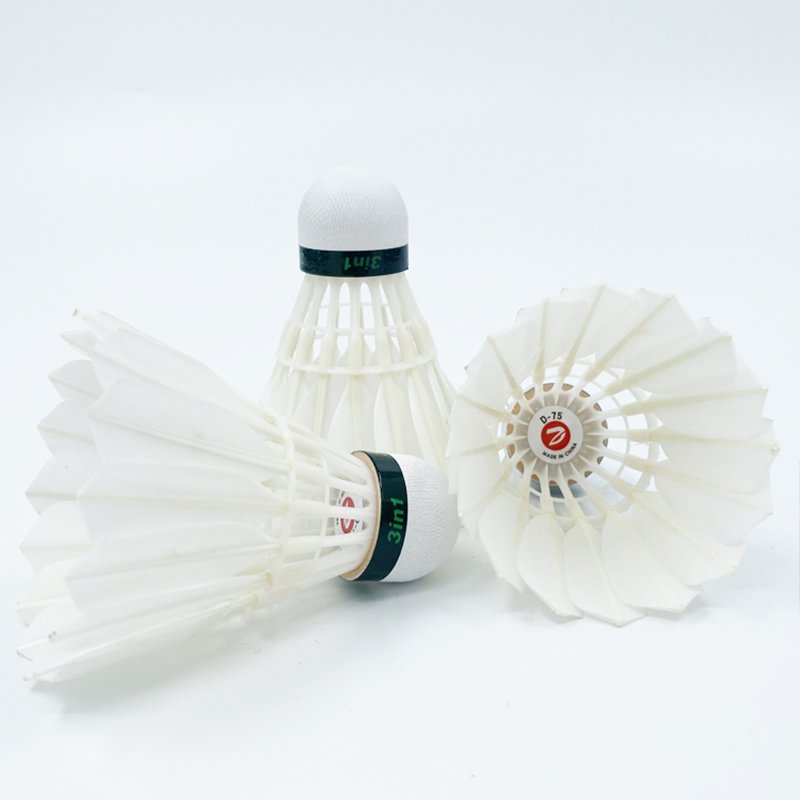 Factory Wholesale Dmantis Badminton Shuttlecock 3in1 Shuttlecock Class A Duck White Feather Badminton Ball