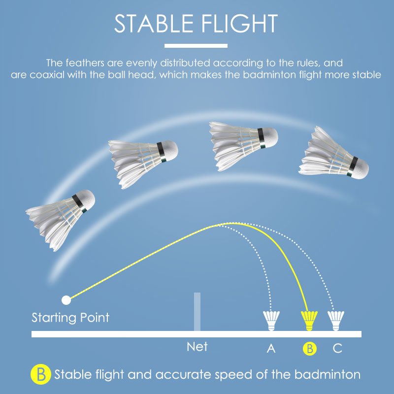YOUNGJOY Shuttlecock Badminton goose Feather shuttlecock Composite Head durable club training shuttlecock