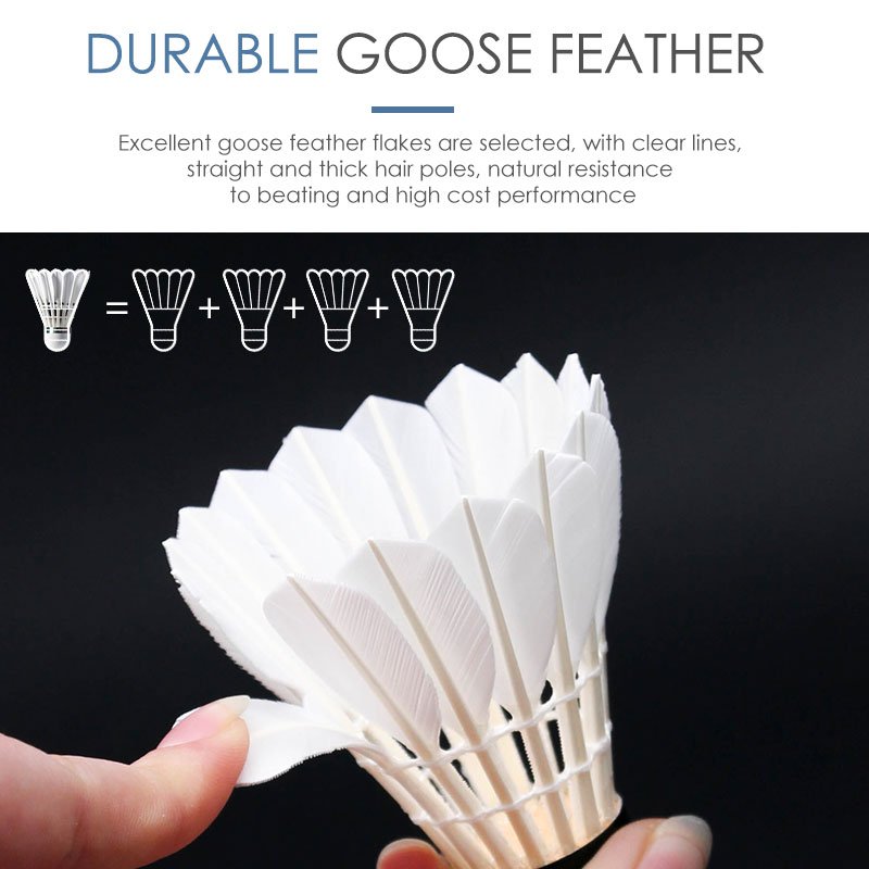 YOUNGJOY Shuttlecock Badminton goose Feather shuttlecock Composite Head durable club training shuttlecock