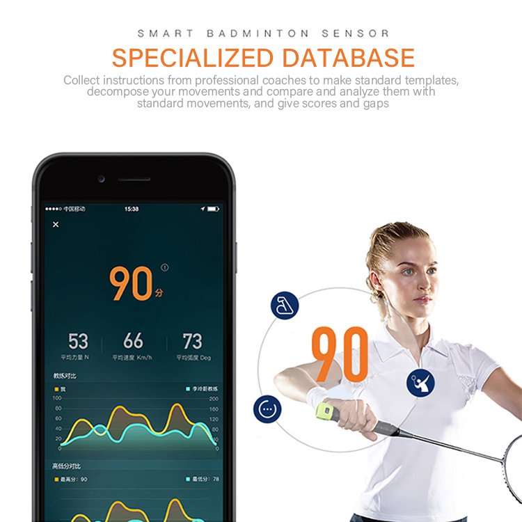 Badminton Sensor Racket Tracker Motion Detector