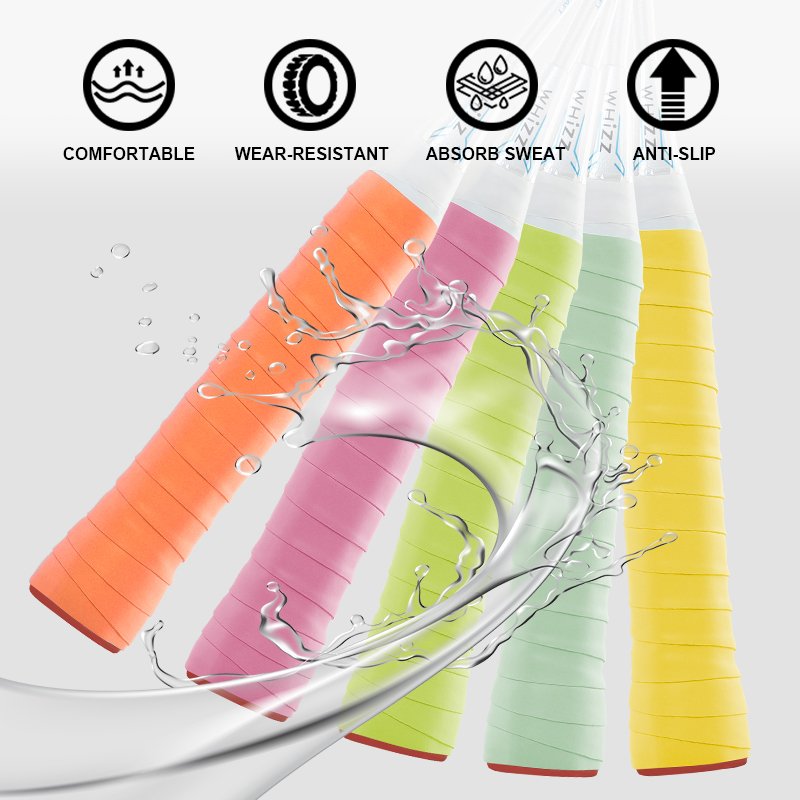 Sticky Absorbent Anti Slip pu material Grip Racket Sweat badminton tennis padel racket overgrips