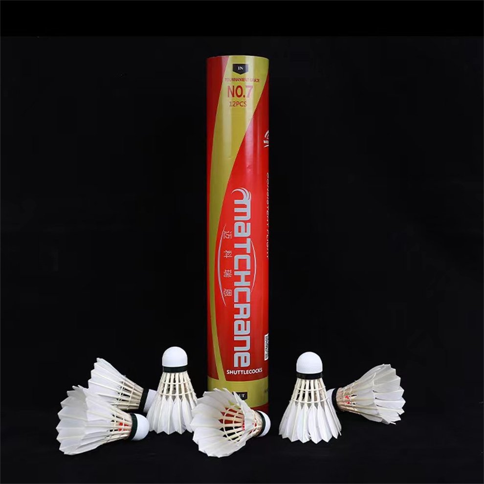 Goose Feather Badminton Shuttlecocks Pack of 12 Stable and Sturdy High Speed Badminton Shuttles Training Shuttlecock