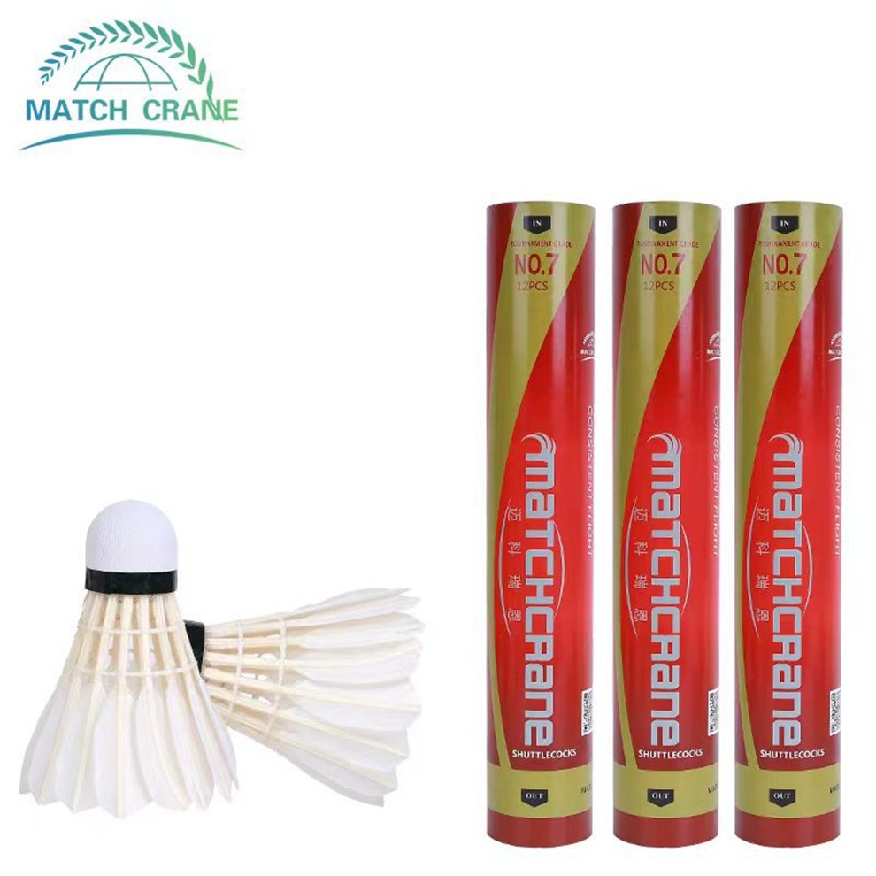 Goose Feather Badminton Shuttlecocks Pack of 12 Stable and Sturdy High Speed Badminton Shuttles Training Shuttlecock
