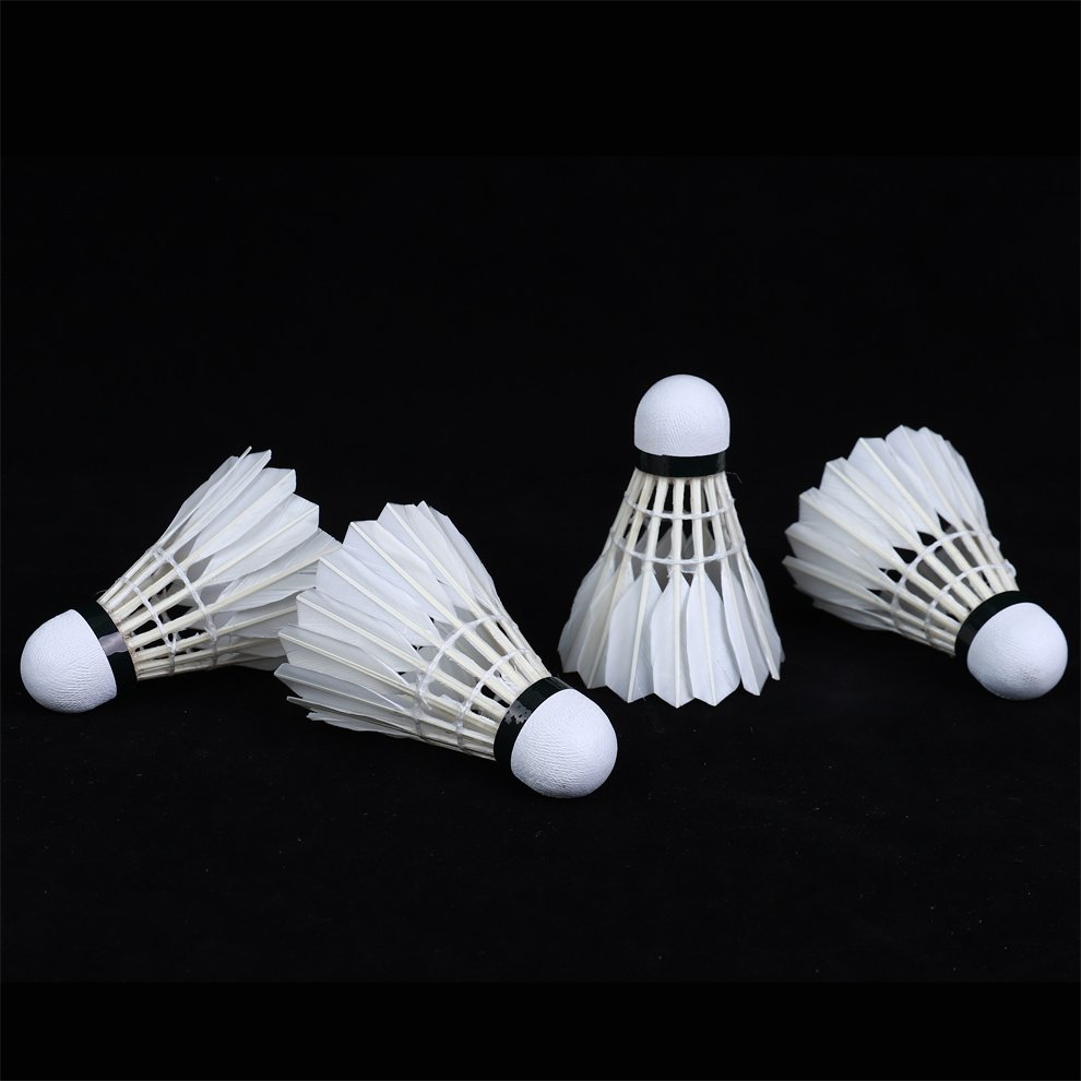 Goose Feather Badminton Shuttlecocks Pack of 12 Stable and Sturdy High Speed Badminton Shuttles Training Shuttlecock